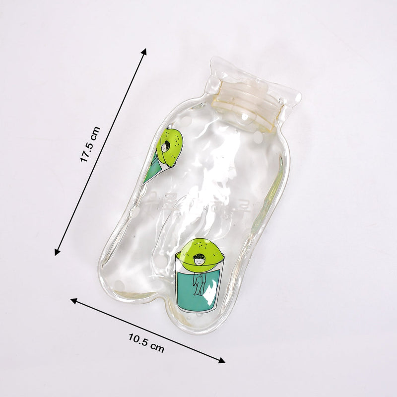 6541 TRANSPARENT MULTI DESIGN SMALL HOT WATER BAG WITH COVER FOR PAIN RELIEF, NECK, SHOULDER PAIN AND HAND, FEET WARMER, MENSTRUAL CRAMPS. 