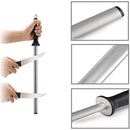 2442 Stainless Steel Kitchen Sharpening Rod, Sharpener Knife, Lightweight Sturdy and Durable for Kitchen 