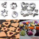 2257 Stainless Steel 4 Different Shape Cookie Cutter/ Cake Mold 