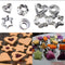 2257 Stainless Steel 4 Different Shape Cookie Cutter/ Cake Mold 