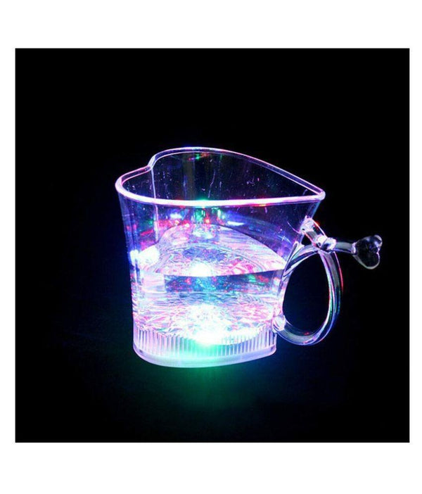 0759 Heart Shape Activated Blinking Led Glass Cup