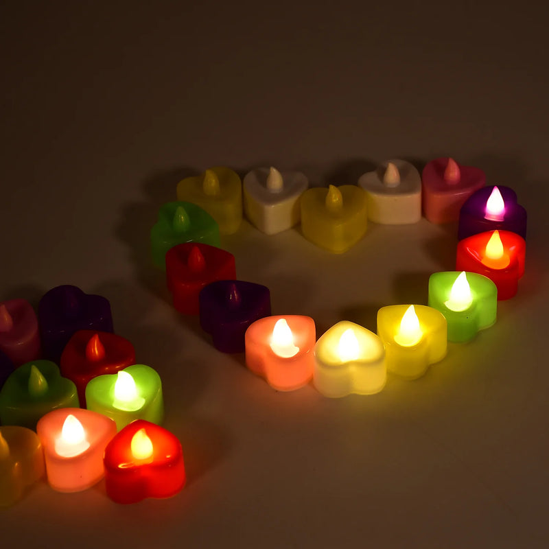 6561 HEART LED FESTIVAL TEALIGHT WITH BATTRY OPRATE ( 24PCS ) 