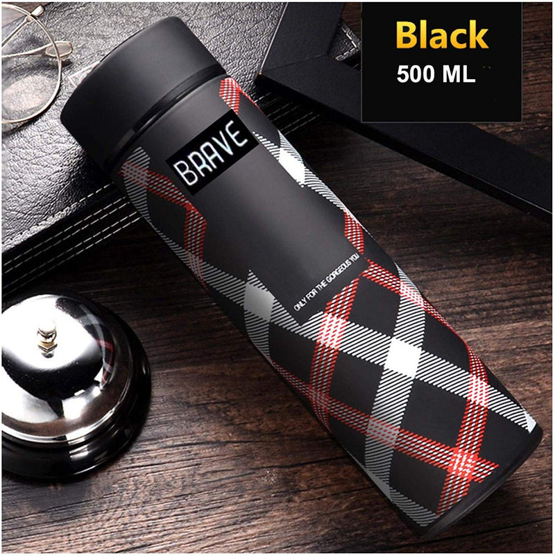 Water Bottle Stainless Steel Vacuum Insulated | Thermos 500 ml | 1/2 liter 12 hrs SS Hot Cold easy to carry in school travel Flask