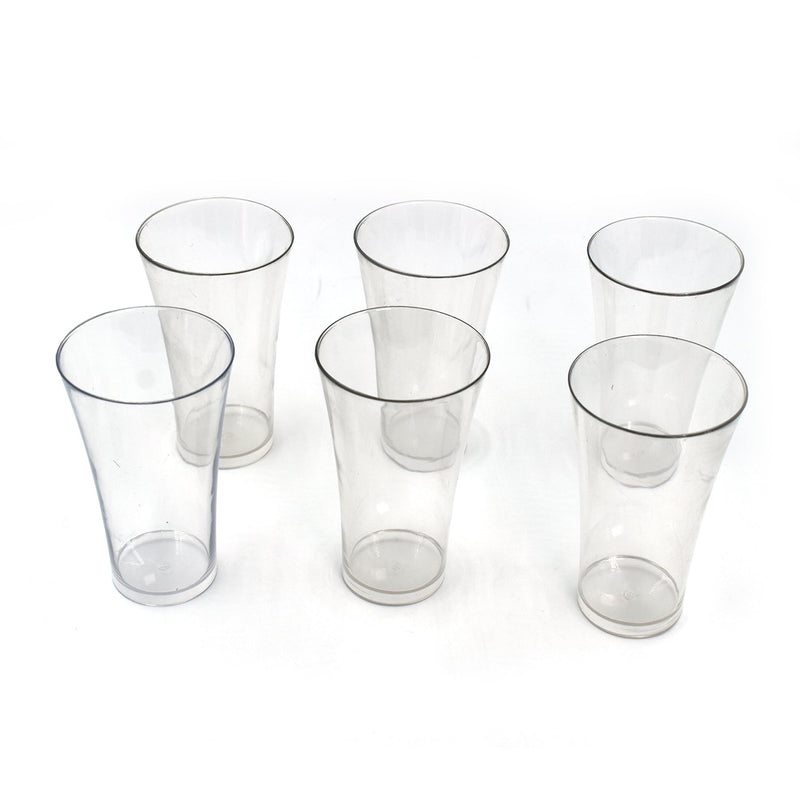 2849 Drinking Glass Juice Glass Water Glass Set of 6 Transparent Glass 