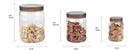 0598 3pcs Stone Jars Set (Big 1200ml, Medium 600ml & Small 250ml size) (plastic material) - Your Brand