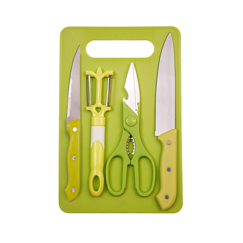 2842 Stainless Steel Kitchen Knife Knives Set with Knife Scissor (Pack Of 5) 