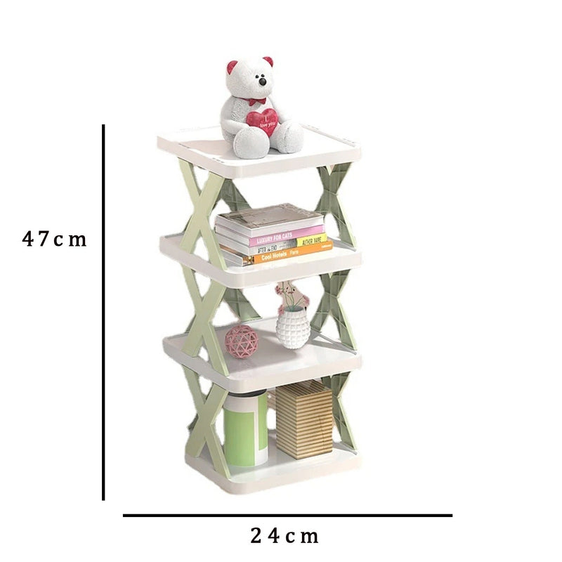 9078 4 LAYER SHOES STAND, SHOE TOWER RACK SUIT FOR SMALL SPACES, CLOSET, SMALL ENTRYWAY, EASY ASSEMBLY AND STABLE IN STRUCTURE, CORNER STORAGE CABINET FOR SAVING SPACE 