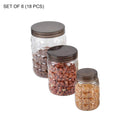 0598 3pcs Stone Jars Set (Big 1200ml, Medium 600ml & Small 250ml size)