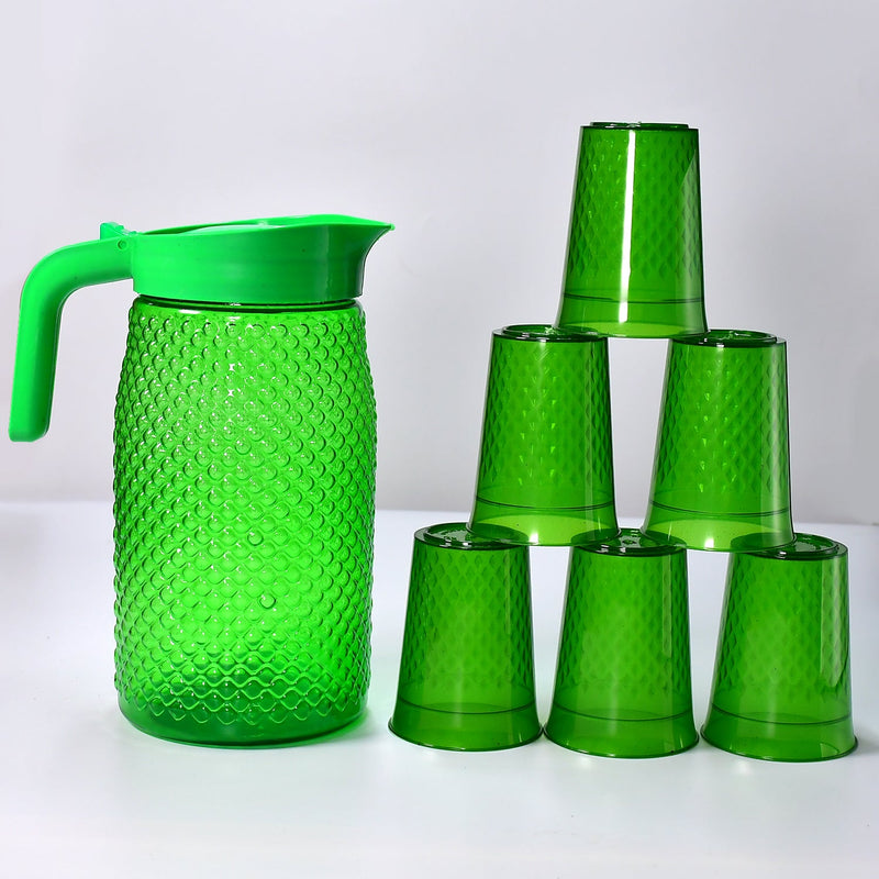 3734 Transparent Unbreakable Lemon Juice Jug Set (Pack of 6) Amd-