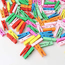 1346 Wooden Clips for Photo Hanging & Home Decoration Pin Clips (Pack of 50) - Opencho