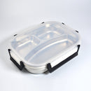2980 White Transparent Lunch Box for Kids and adults, Stainless Steel Lunch Box with 3 Compartments. 