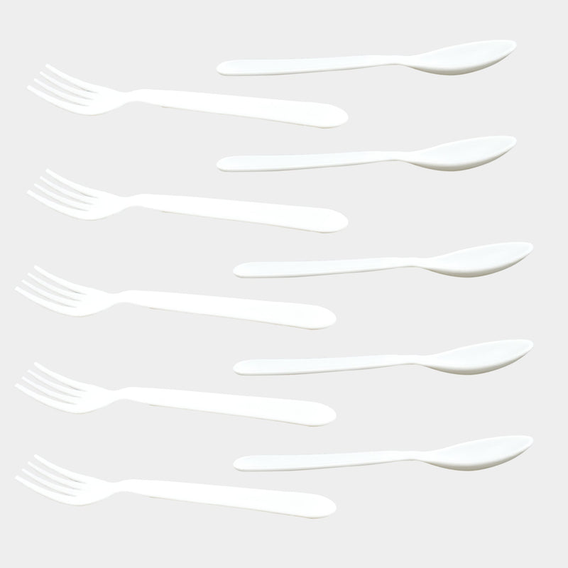 2422 Dinnerware Cutlery Premium Plastic Spoon And Fork Set - 10 pcs - 