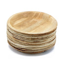 3207 Disposable Round Shape Eco-friendly Areca Palm Leaf Plate (12x12 inch) (pack of 25) - 
