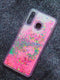 Flowing Liquid Glitter Floating Sparkle Stars Back Cover for Samsung Galaxy A40 - Red/pink/Purple/Golden/Blue