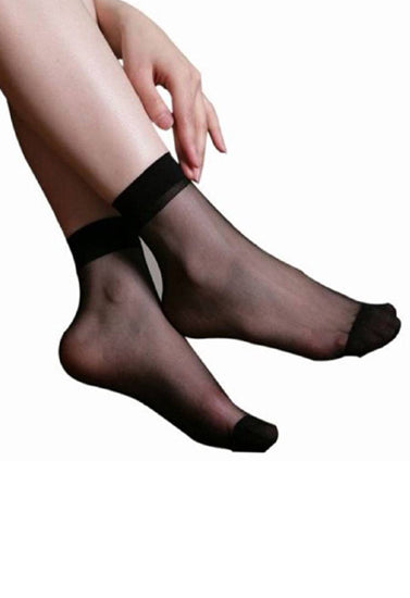 Women's Ankle High Thin Transparent Women Fashion Socks Pack of 2