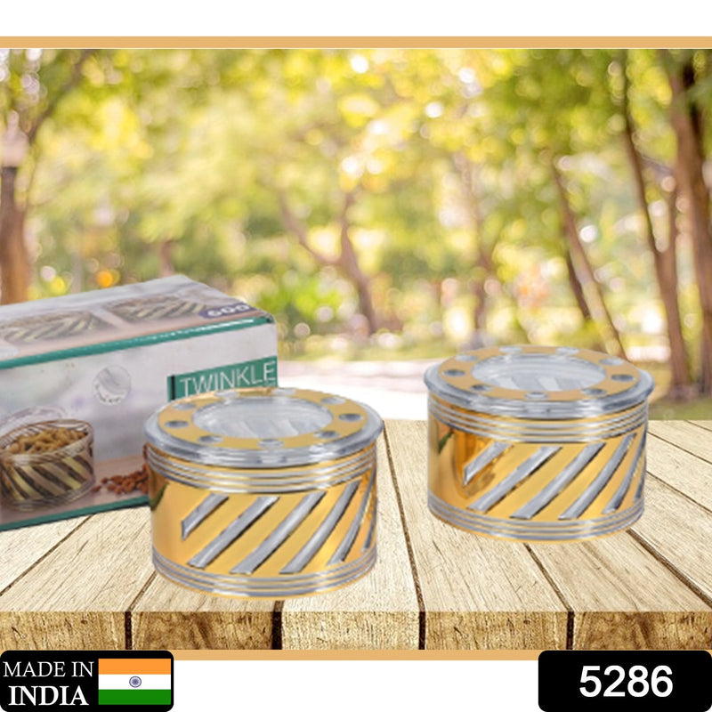 5286 Twinkle Air Tight Container 2pc Set With Air Tight Lid For Home & Kitchen Use Container 