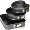 2126 Cake Mould Pan Set Baking Tray Removable Cake Mould Black (3 Pack)