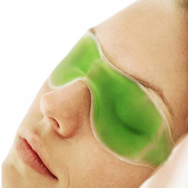 0403 Cold Eye Mask with Stick-on Straps (Green) - 