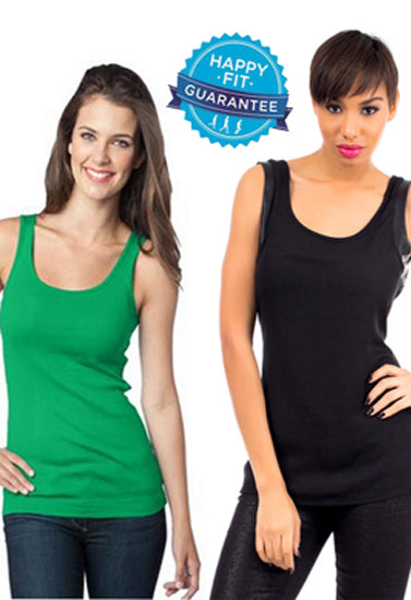 Combo Pack Of 2 Green Black Stretch Cotton Women Undershirts