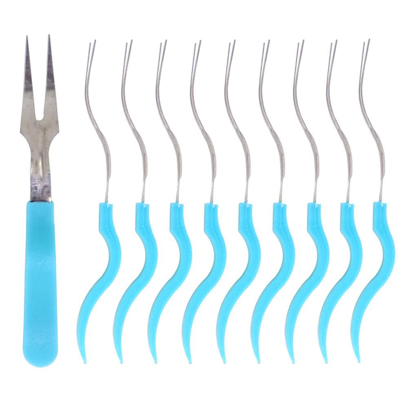 0789 Stainless Steel Fruit Fork Set Of 10 Pcs