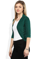 Fashion fit Aqua green 3/4 sleeves shrug
