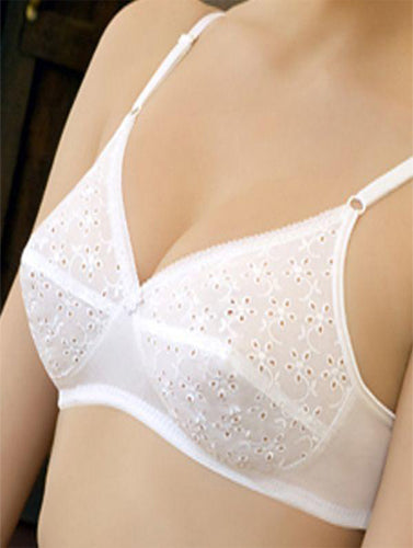 "Floral Print" Pack Of 3 Plus Size Bra