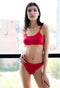 "Full" Coverage Smooth Red Cotton Bra Panty Set