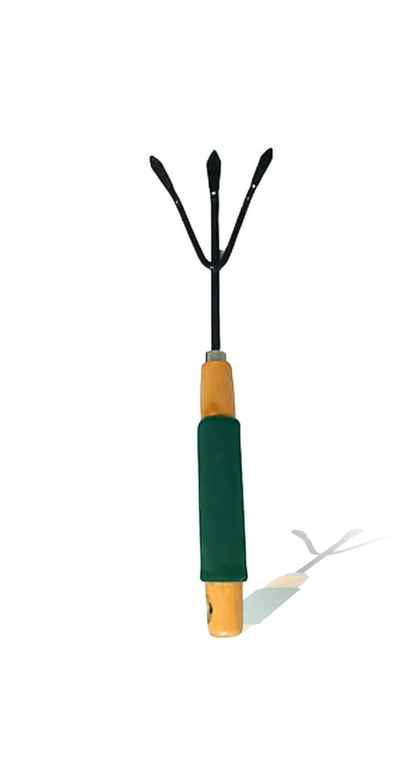1505 Gardening Tool Wood Handle Cultivator Trowel Forks Tool Set (3 pack) 