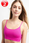 Girls Cotton Seamless Everyday Sports Bra 2-Pack