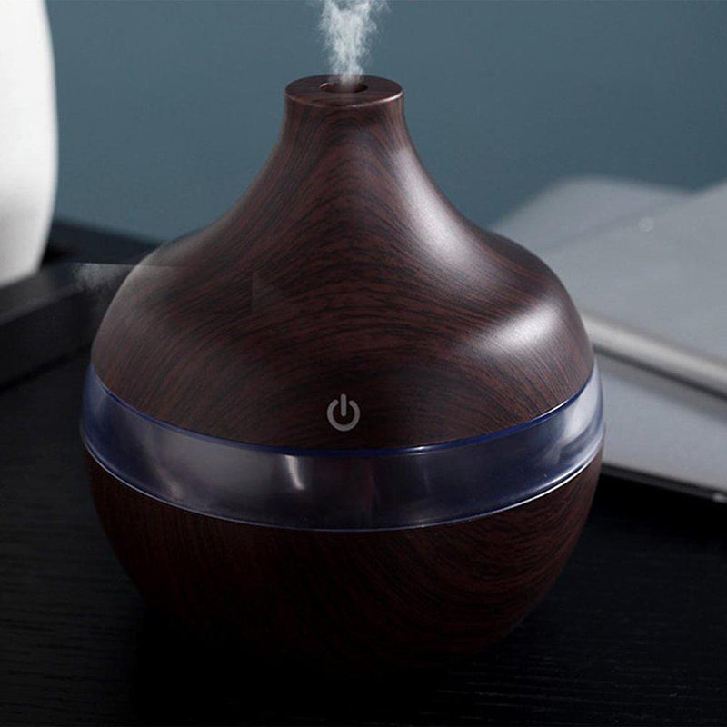 1201 Wood Grain Aromatherapy Usb Humidifier Water Droplets Air Purification Essential Oil Aroma Diffuser Creative Home Grain