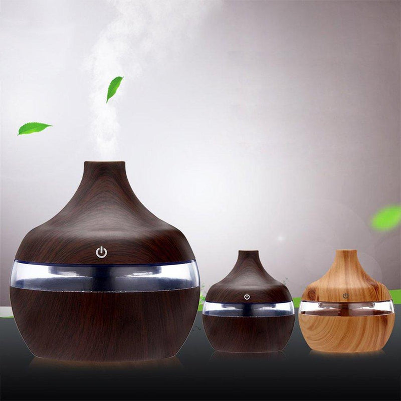 1201 Wood Grain Aromatherapy Usb Humidifier Water Droplets Air Purification Essential Oil Aroma Diffuser Creative Home Grain
