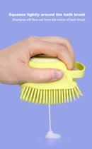 1348 Silicone Massage Bath Body Brush Soft Bristle With Shampoo Dispenser - DeoDap