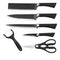 2285 Stainless Steel Knife Set With Chef Peeler And Scissor (6 Pieces) - 