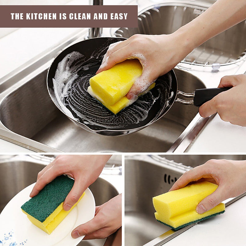 1421 Scrub Sponge 2 in 1 Pad for Kitchen, Sink, Bathroom Cleaning Scrubber - 