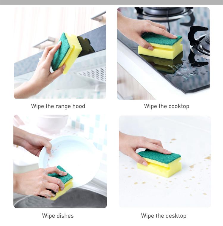 1429 Scrub Sponge 2 in 1 PAD for Kitchen, Sink, Bathroom Cleaning Scrubber (6 pc) - 