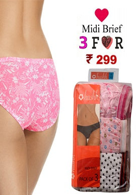 Hushh Ultra Comfy Set Of 3 Midi Brief(sold out)