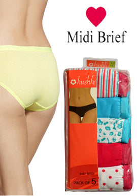 Hushh Ultra Comfy Set Of 5 Midi Brief(sold out)