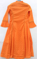 Long Sleeve Orange Kurti - RMFK000300003OGW