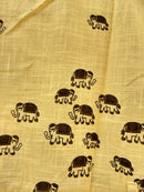 Light Yellow Kurti With Elephant Print - RMFK000300001SYEP