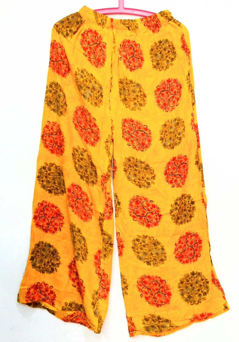 Floral Printed Women Palazzo Pant - NT000041YELLOW