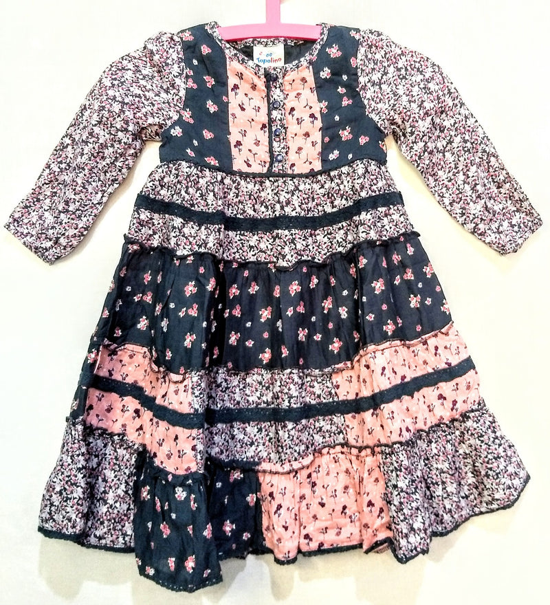 Multi-color Cotton Dress ( Age 4 to 6 Years ) - NT000001FROCK