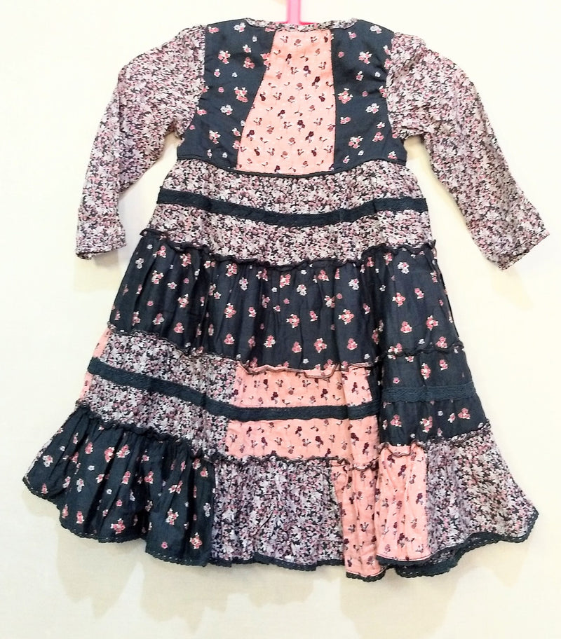Multi-color Cotton Dress ( Age 4 to 6 Years ) - NT000001FROCK