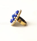 Blue & White Adjustable Ring