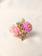 Pink & Violet Flower Adjustable Finger Ring