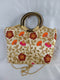 Embroidery Golden Sling Bag For Young Girls