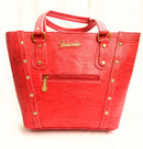 Dark / Light Red Women Purse / Handbag Large Double Zipper Multi Pockets