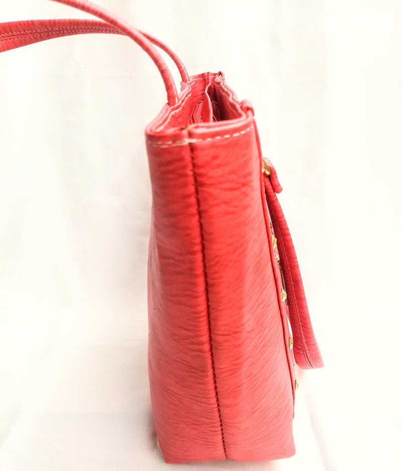 Dark / Light Red Women Purse / Handbag Large Double Zipper Multi Pockets