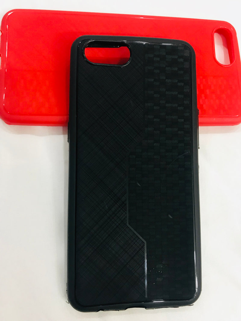 Carbon Fiber Armor Drop Tested Shock Proof TPU Back Case Cover for Realme 2 - AHLG004100010STCFRM2C