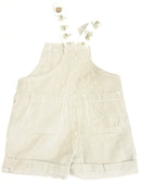 Baby Dungaree (0 - 16 Months) With Stretchable Strap White & Olive Vertical Lines - NT00001DSSVWO