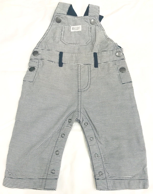 Baby (0-6 Months) Romper Navy Blue & White Horizontal Lines - NT00001NBWHLD